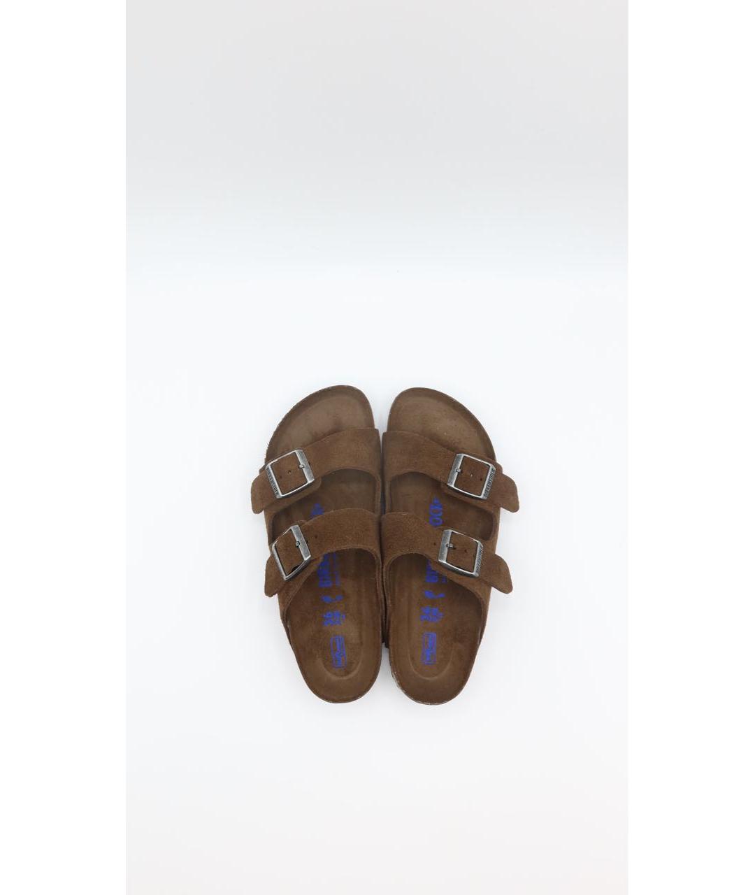 BIRKENSTOCK Коричневые замшевые сандалии, фото 3