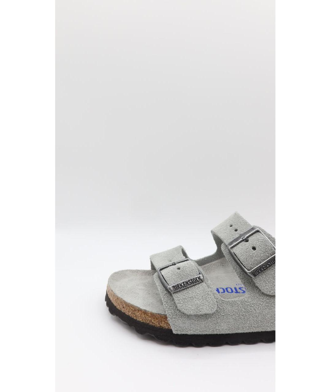 BIRKENSTOCK Серые замшевые сандалии, фото 5