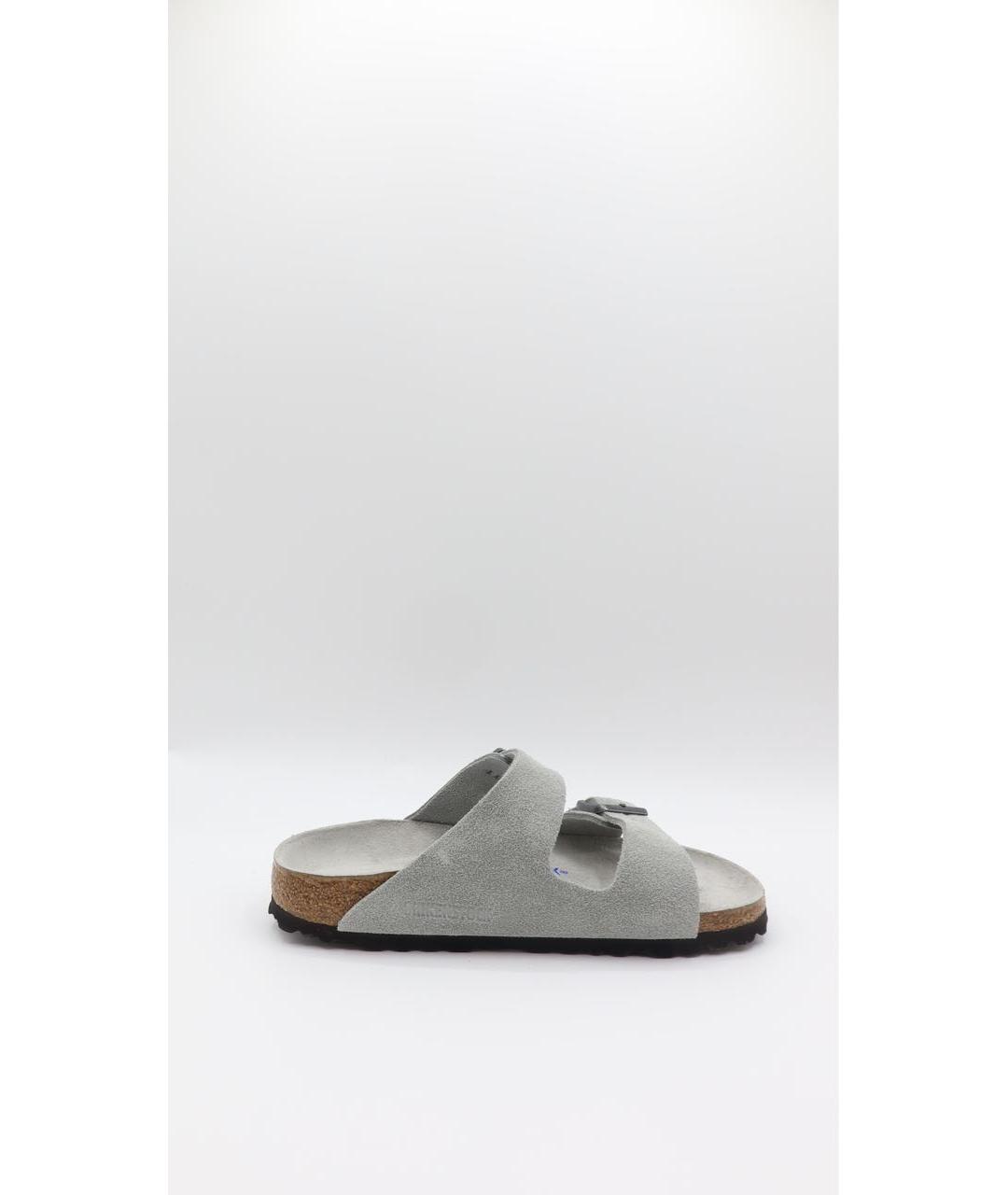 BIRKENSTOCK Серые замшевые сандалии, фото 7