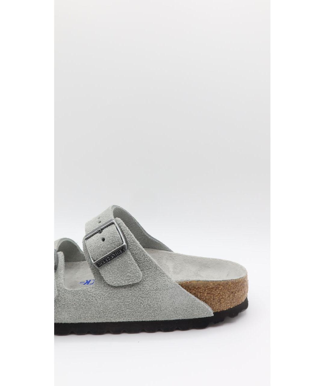 BIRKENSTOCK Серые замшевые сандалии, фото 6