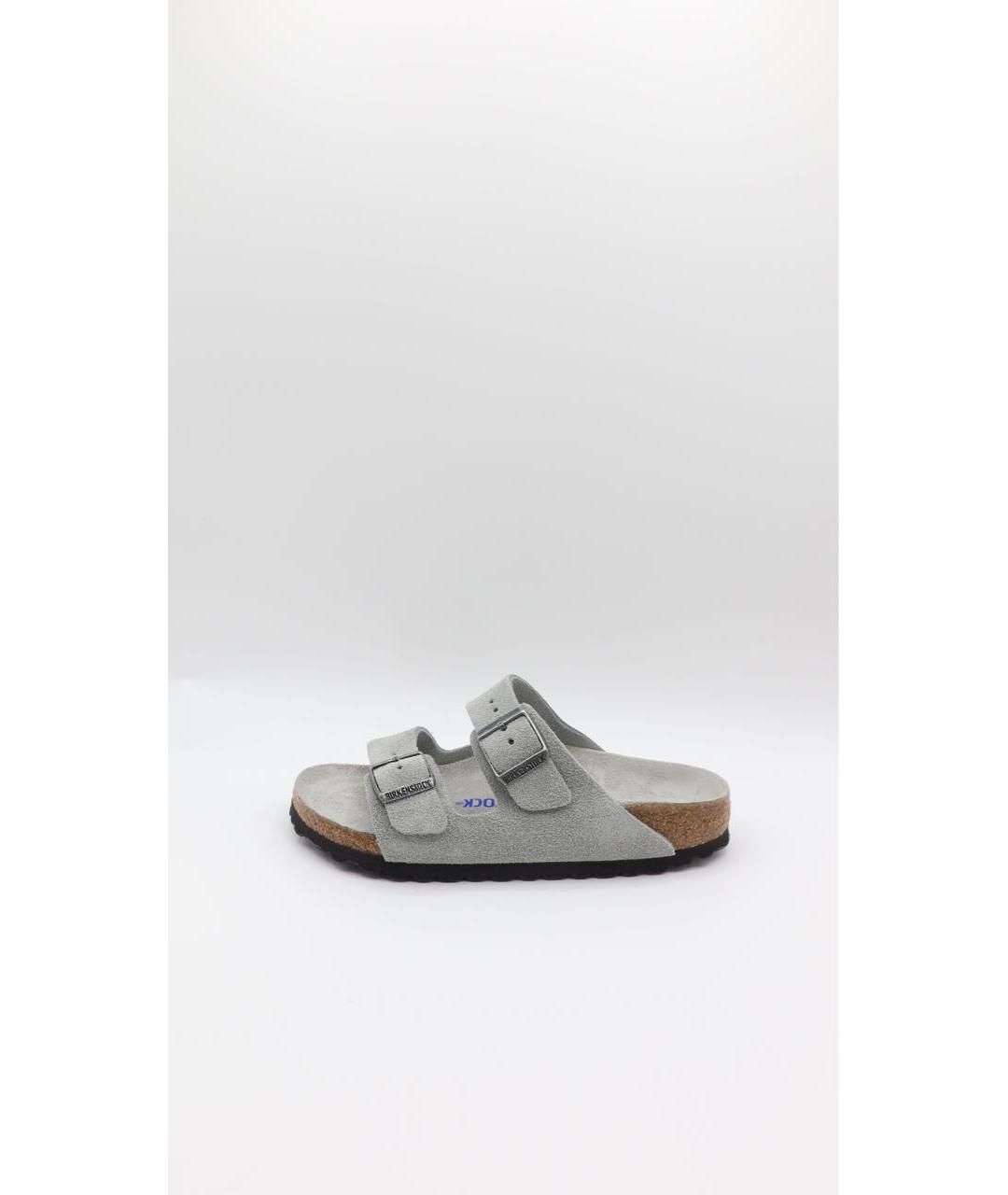 BIRKENSTOCK Серые замшевые сандалии, фото 4