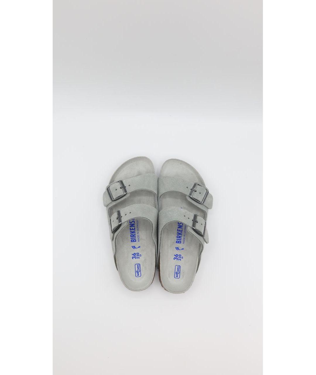 BIRKENSTOCK Серые замшевые сандалии, фото 3