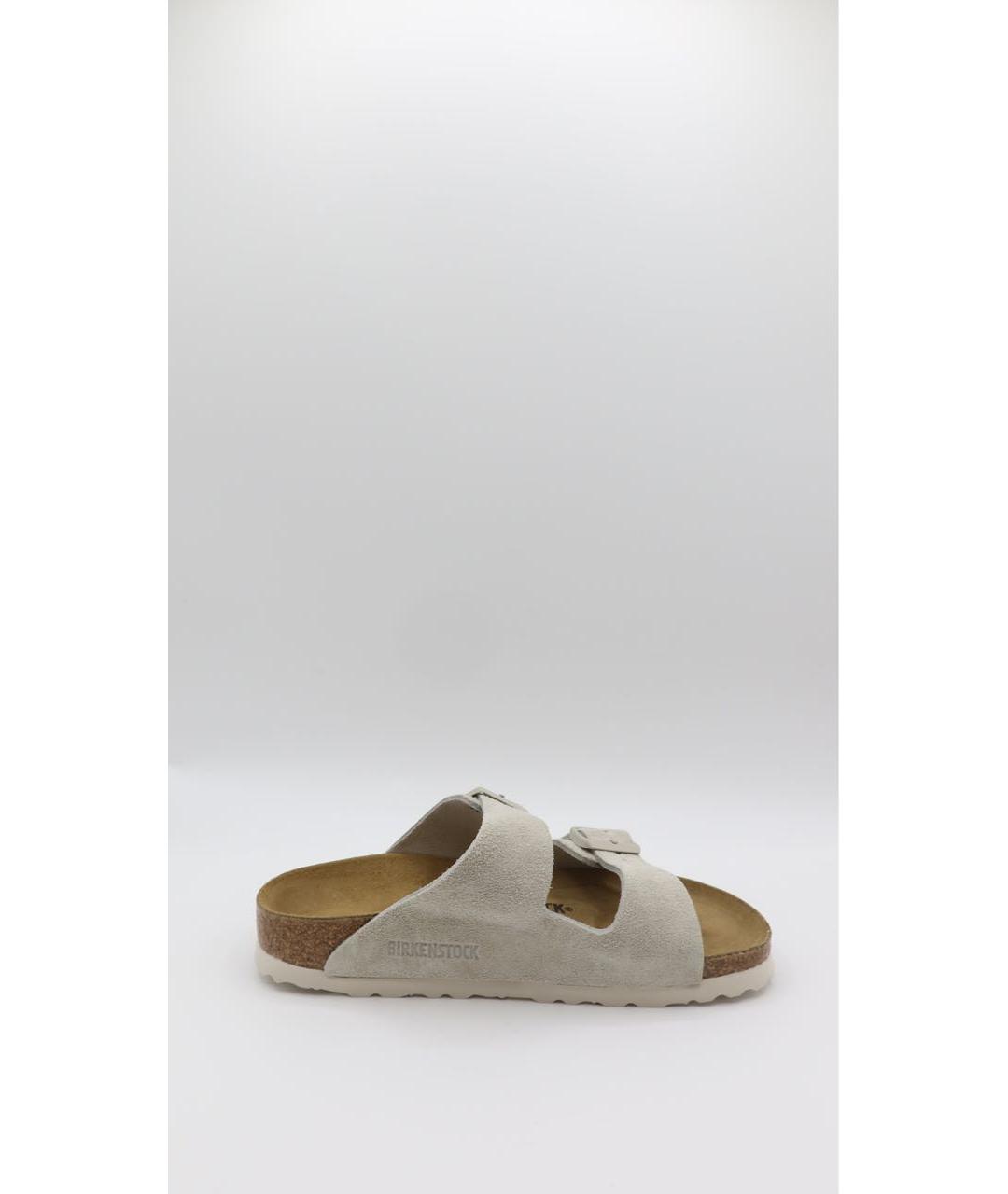 BIRKENSTOCK Бежевые замшевые сандалии, фото 2