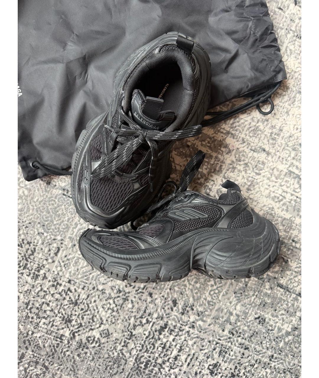 BALENCIAGA Черные текстильные кроссовки, фото 3