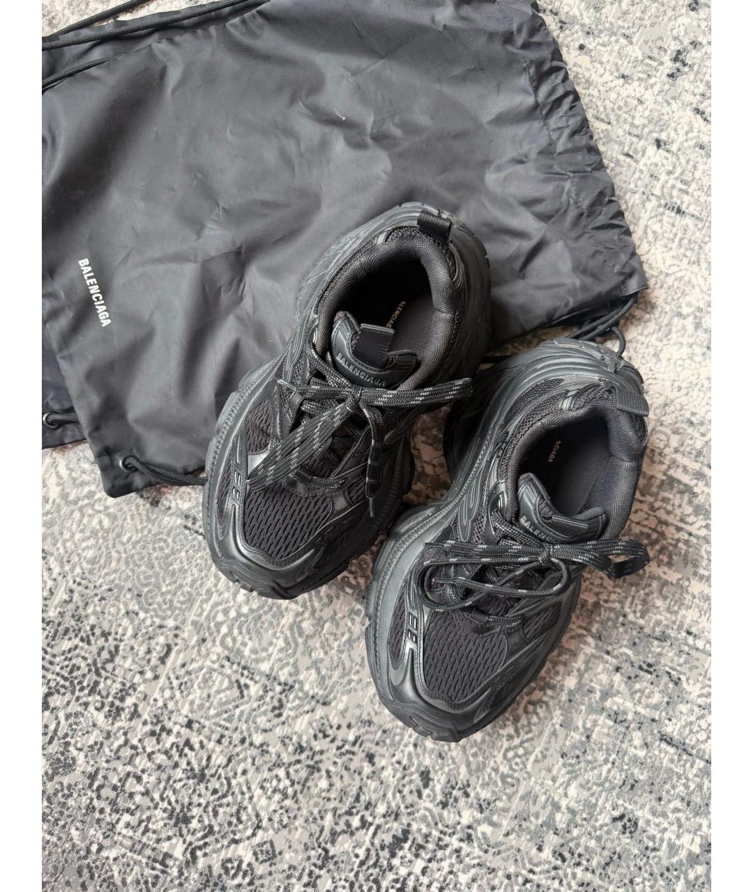 BALENCIAGA Черные текстильные кроссовки, фото 4