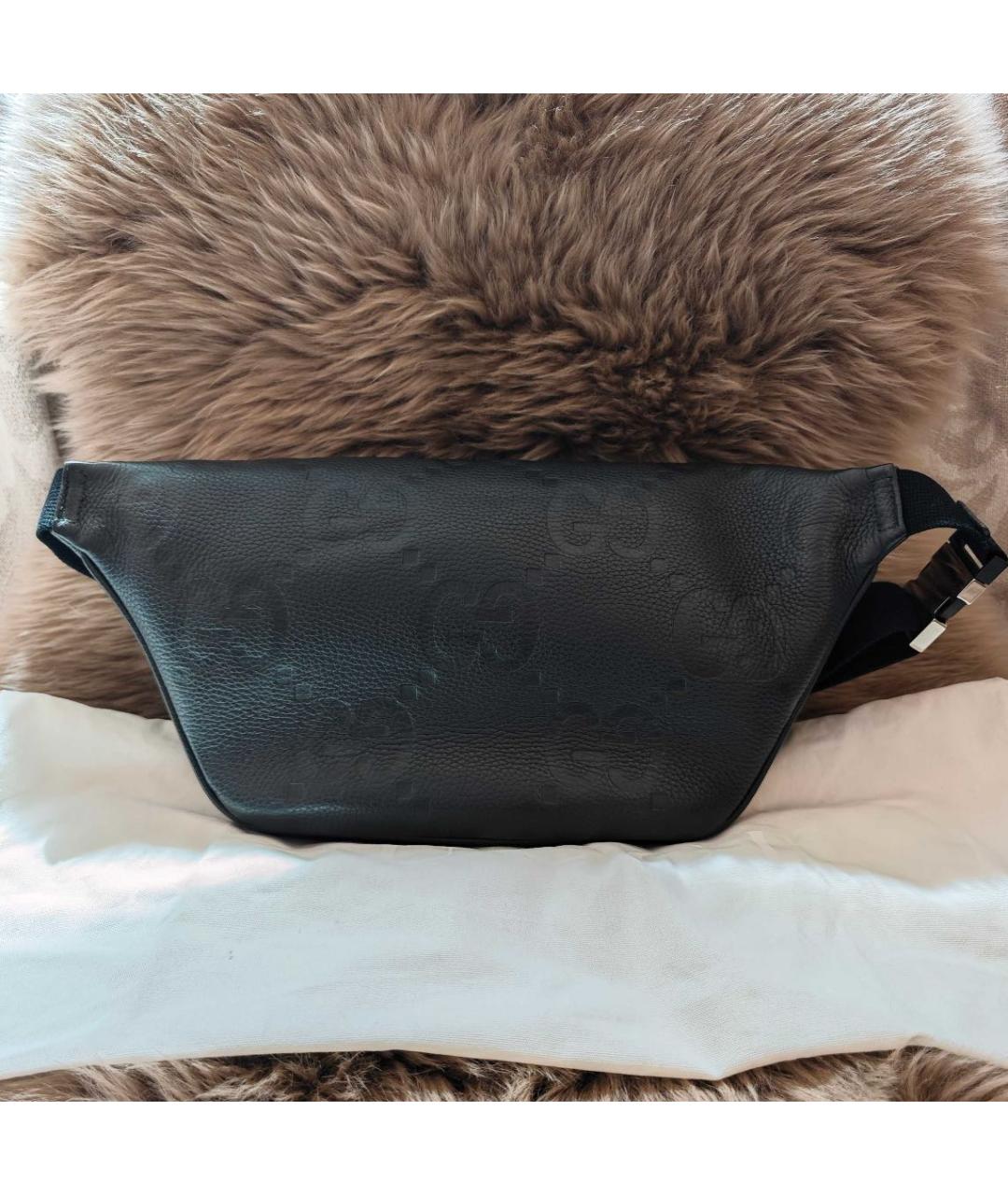 GUCCI Черная кожаная поясная сумка, фото 5