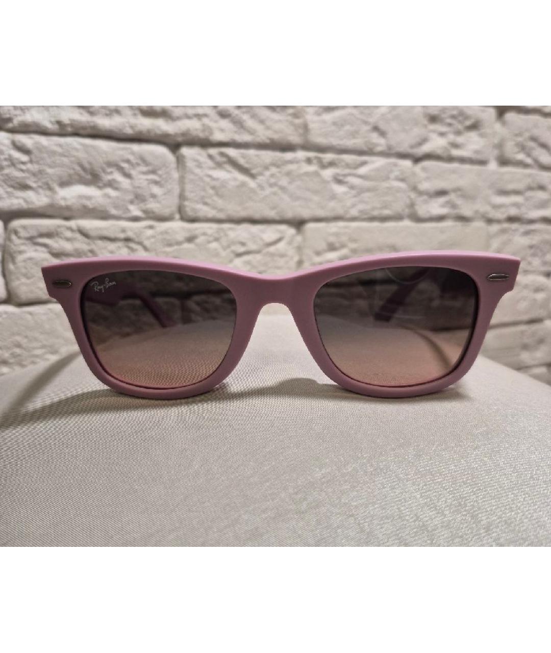 RAY BAN Розовые пластиковые солнцезащитные очки, фото 10