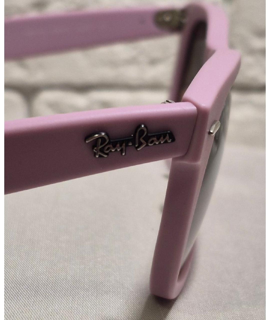 RAY BAN Розовые пластиковые солнцезащитные очки, фото 7