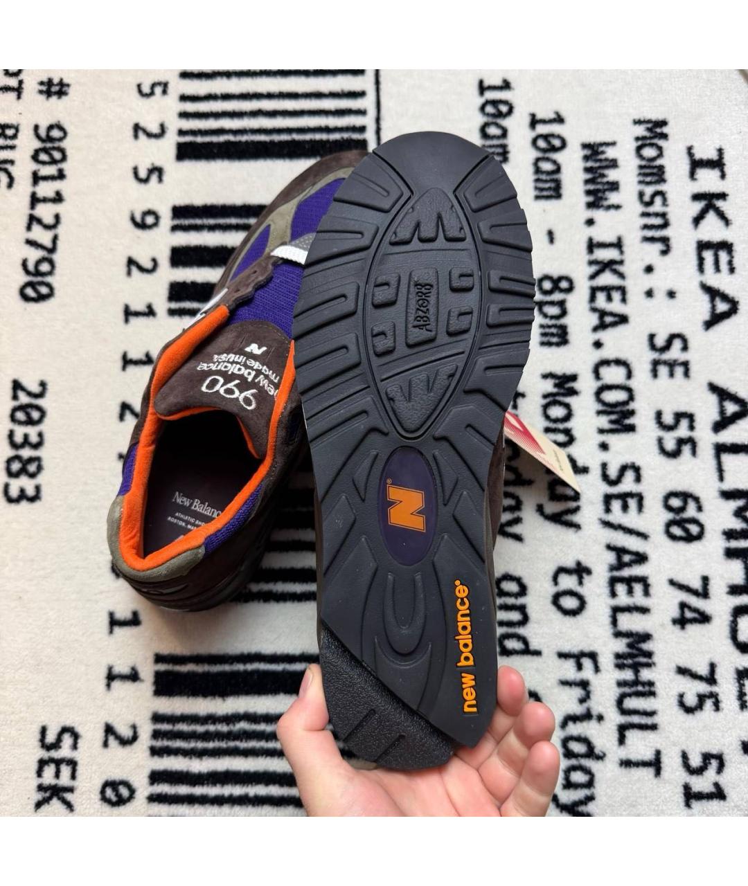 NEW BALANCE Коричневые замшевые низкие кроссовки / кеды, фото 5