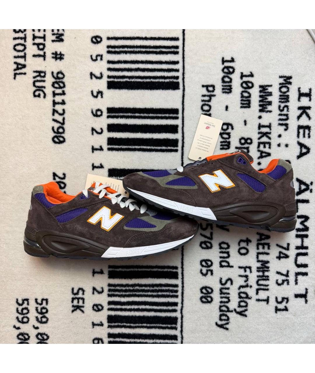 NEW BALANCE Коричневые замшевые низкие кроссовки / кеды, фото 6