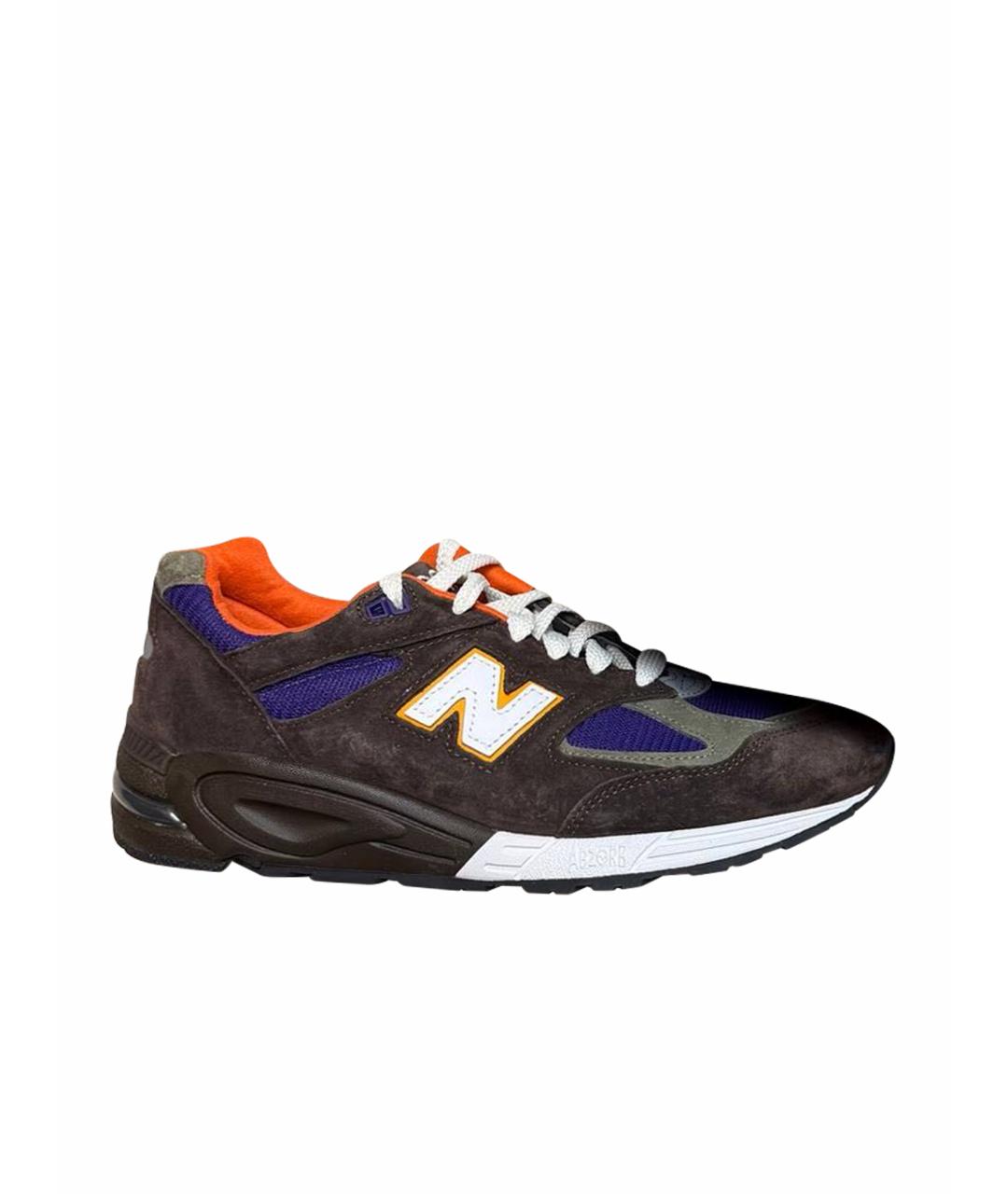 NEW BALANCE Коричневые замшевые низкие кроссовки / кеды, фото 1