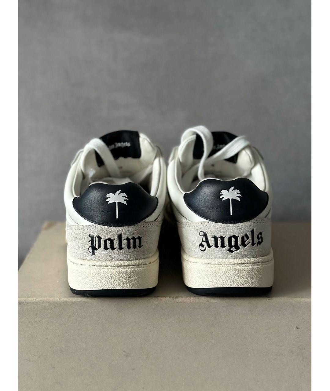 PALM ANGELS Белые кожаные кроссовки, фото 6