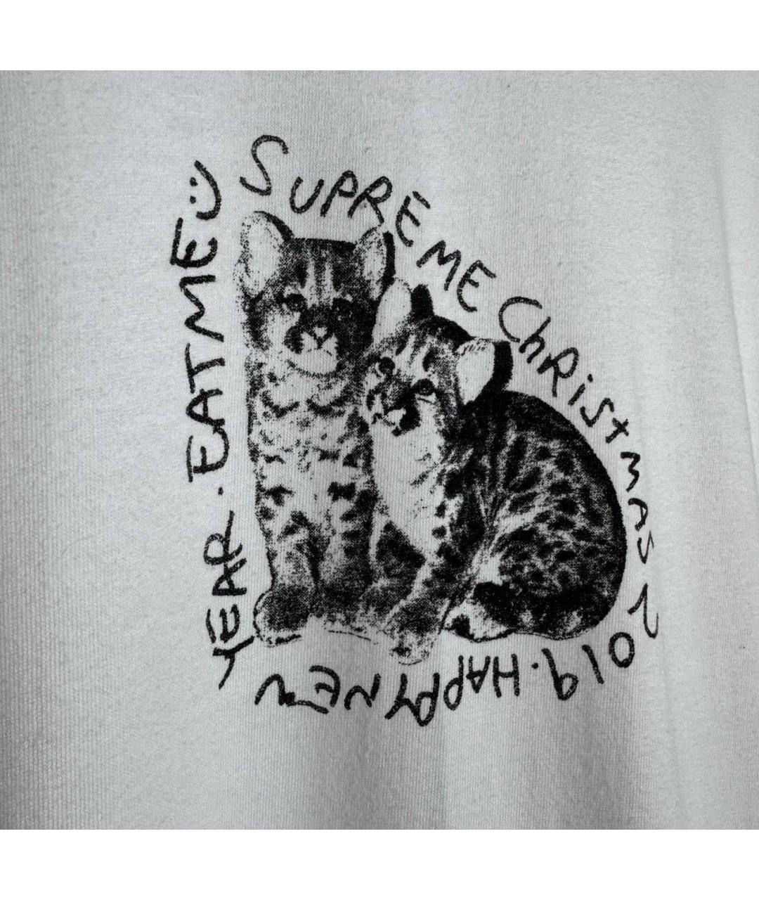 SUPREME Белая хлопковая футболка, фото 3
