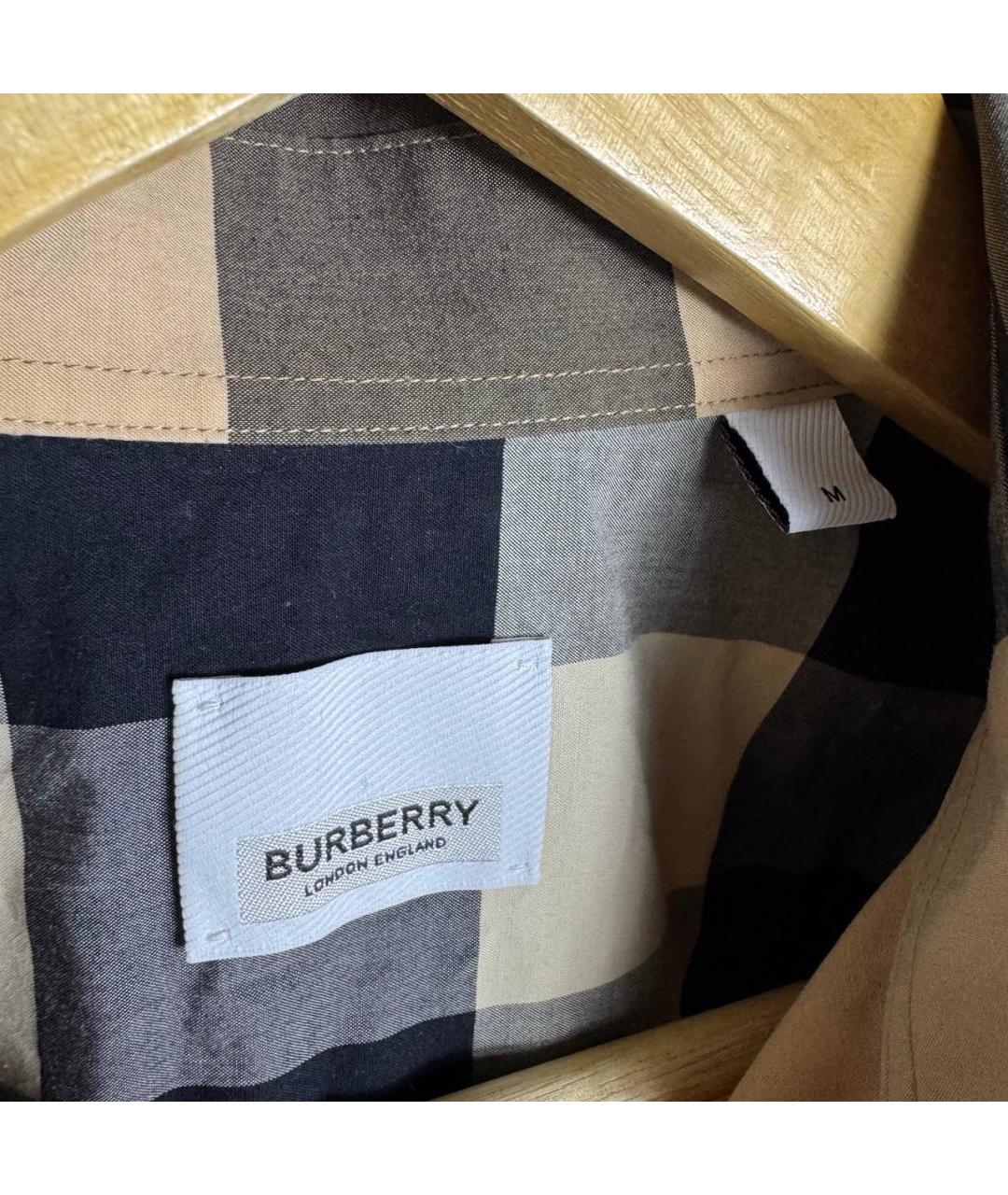 BURBERRY Бежевая хлопковая кэжуал рубашка, фото 6