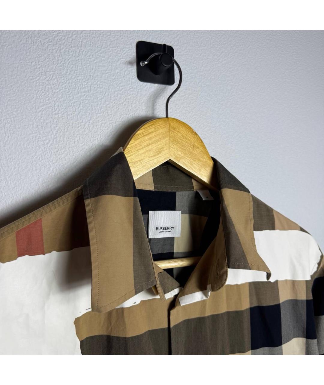 BURBERRY Бежевая хлопковая кэжуал рубашка, фото 4