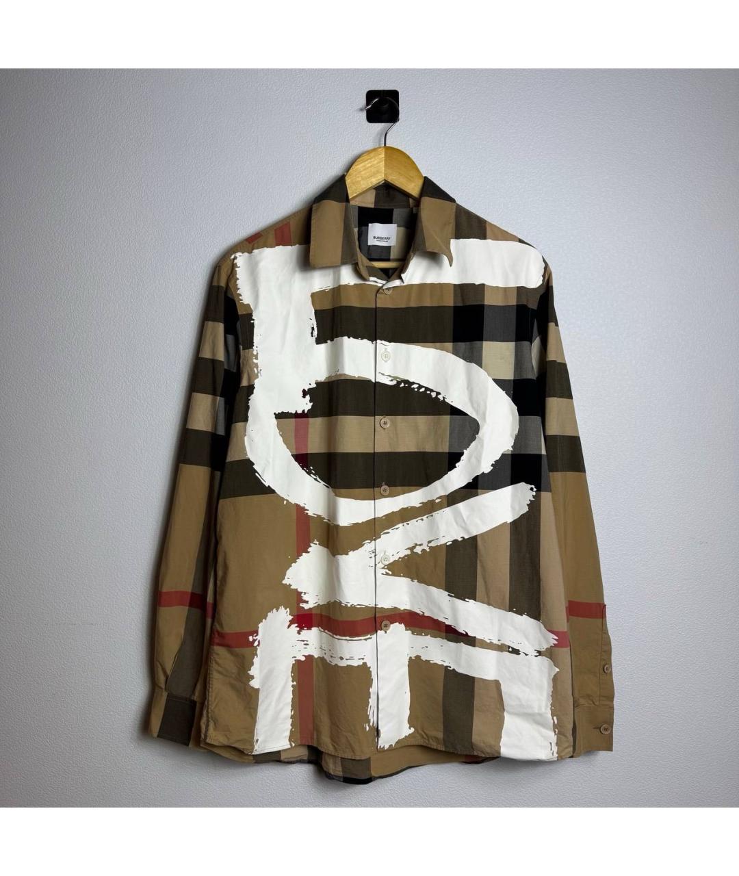 BURBERRY Бежевая хлопковая кэжуал рубашка, фото 7
