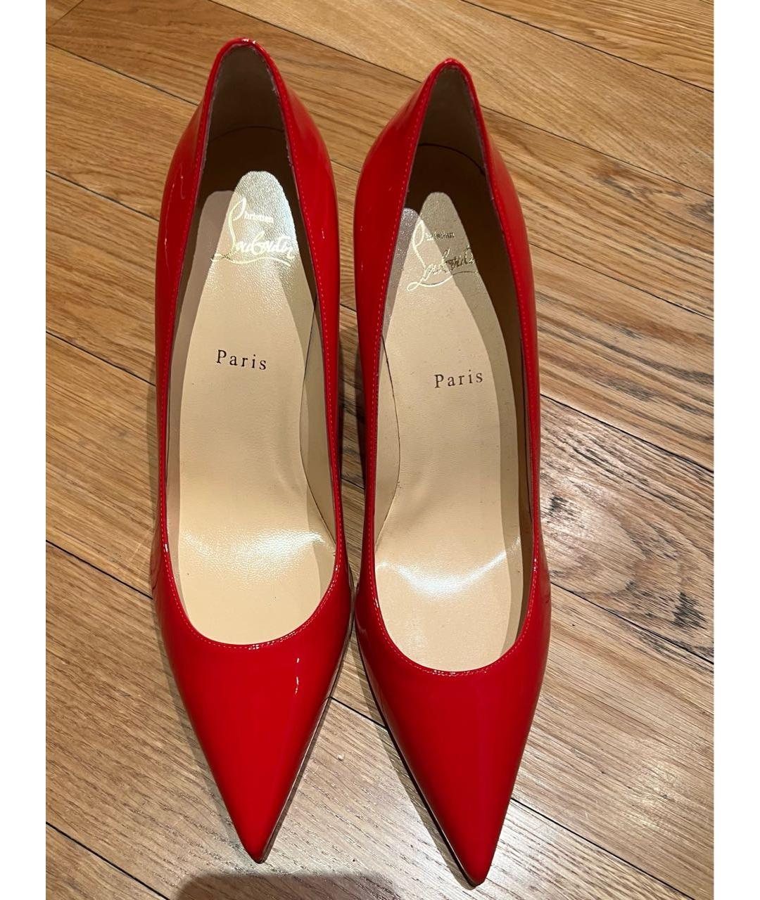 CHRISTIAN LOUBOUTIN Красные туфли из лакированной кожи, фото 2