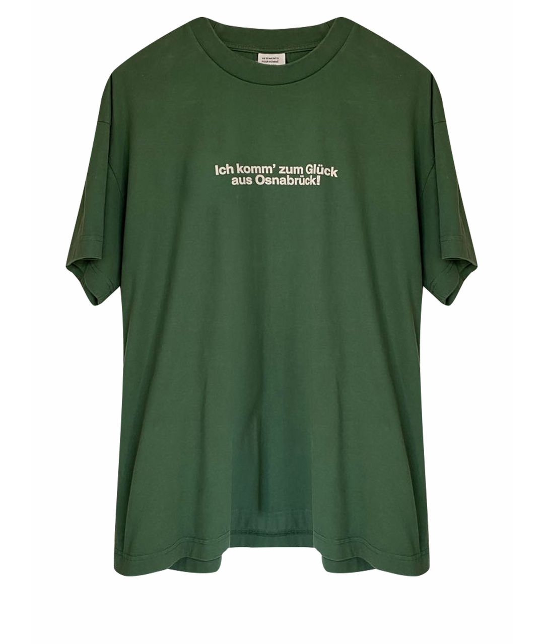 VETEMENTS Зеленая хлопковая футболка, фото 1