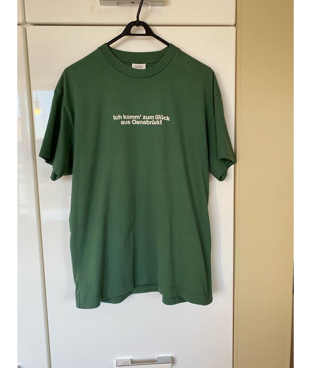 VETEMENTS Зеленая хлопковая футболка, фото 6
