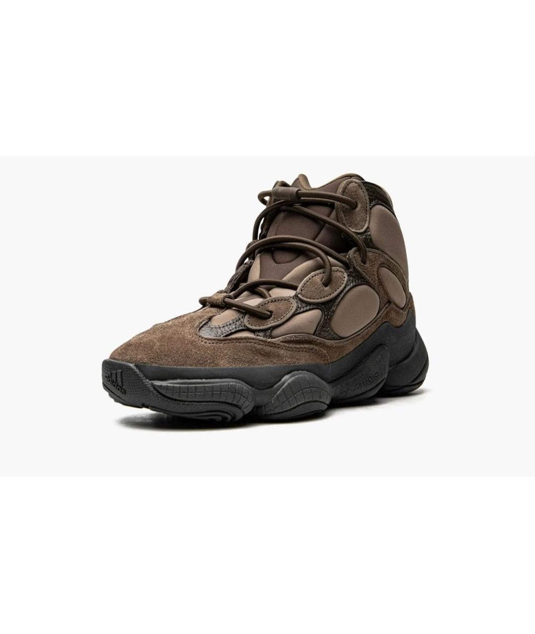 ADIDAS YEEZY Коричневые кожаные кроссовки, фото 7