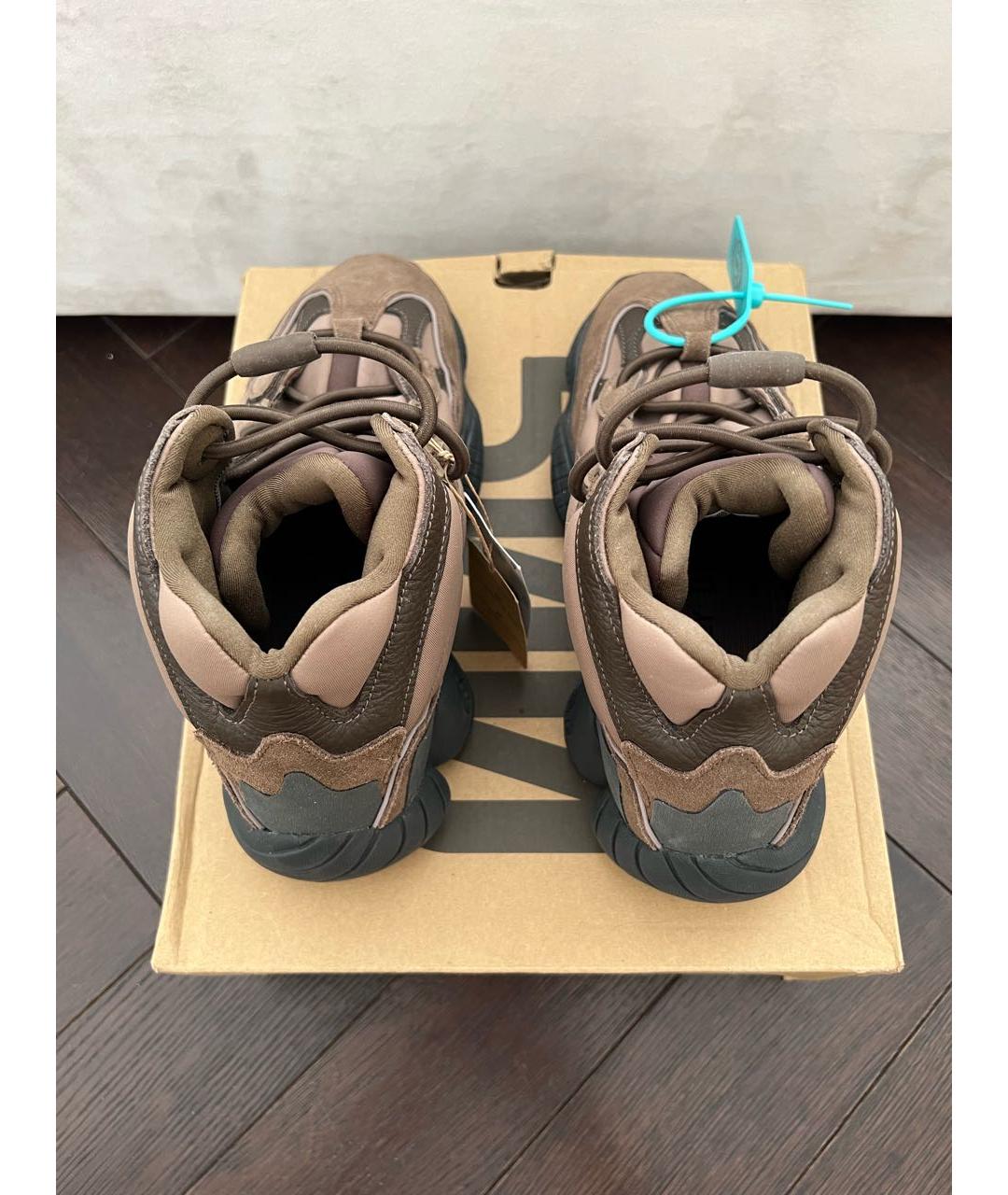 ADIDAS YEEZY Коричневые нубуковые кеды, фото 3
