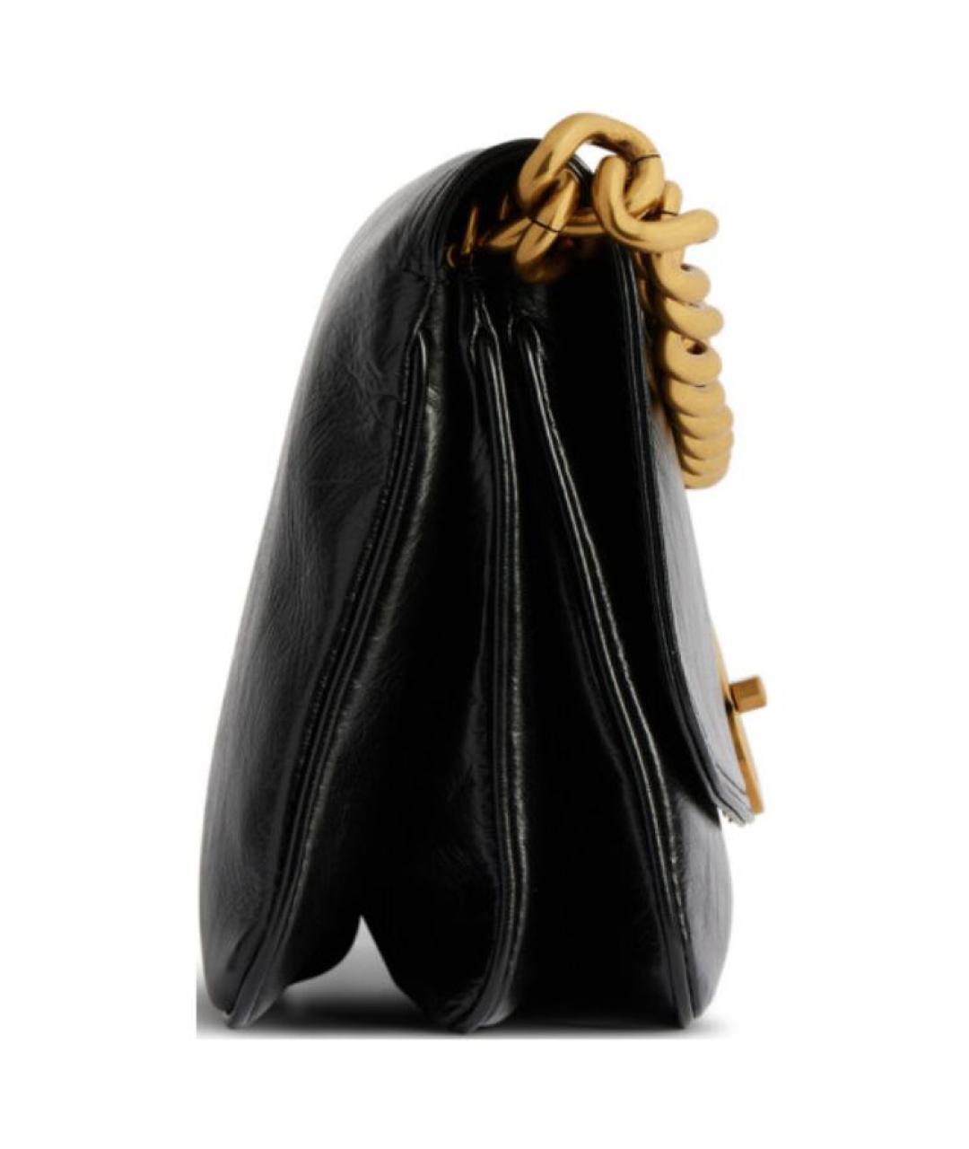 BALENCIAGA Черная кожаная сумка через плечо, фото 4