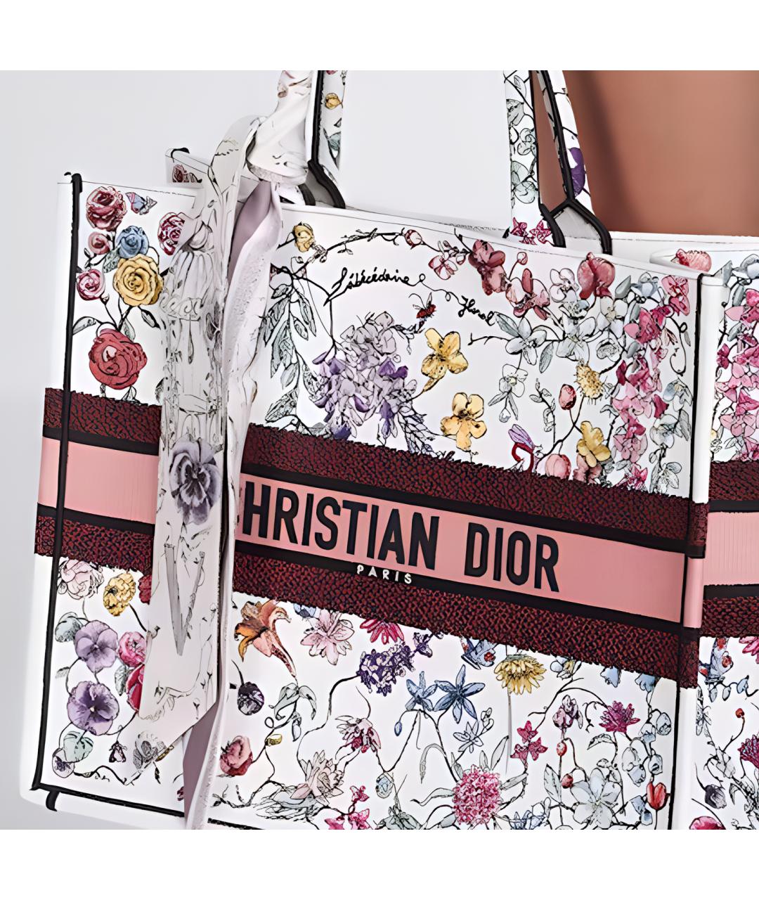 CHRISTIAN DIOR Бежевый шелковый шарф, фото 4