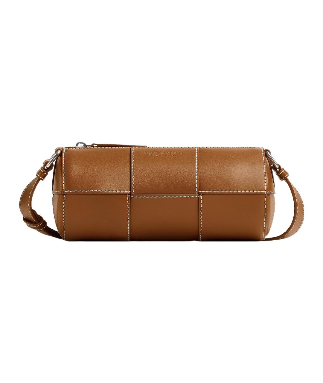 BOTTEGA VENETA Коричневая кожаная сумка на плечо, фото 1