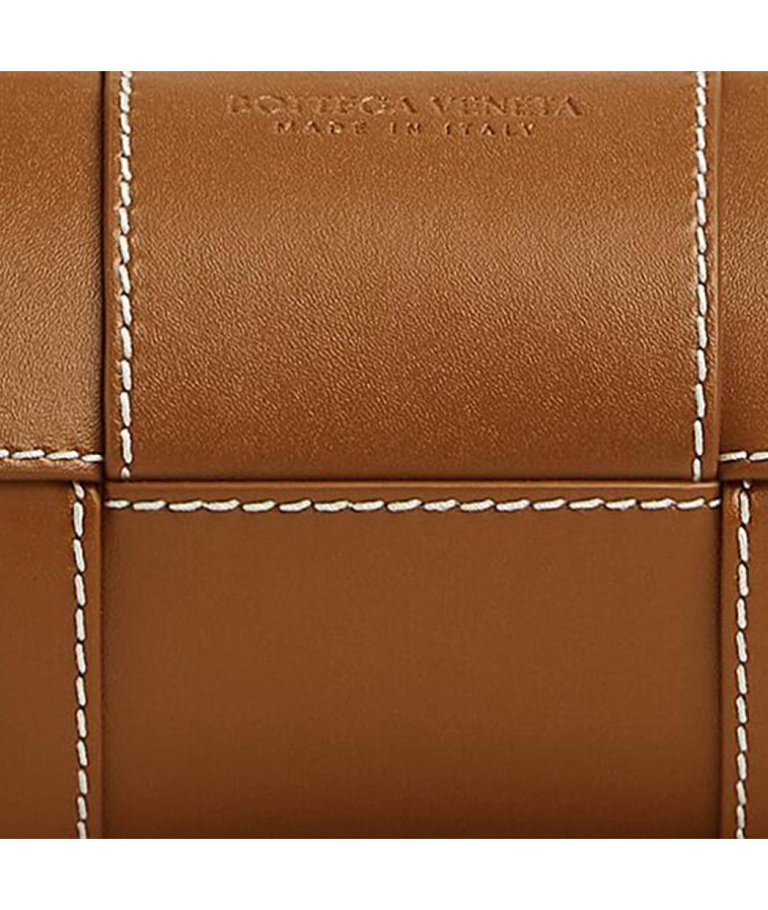 BOTTEGA VENETA Коричневая кожаная сумка на плечо, фото 5