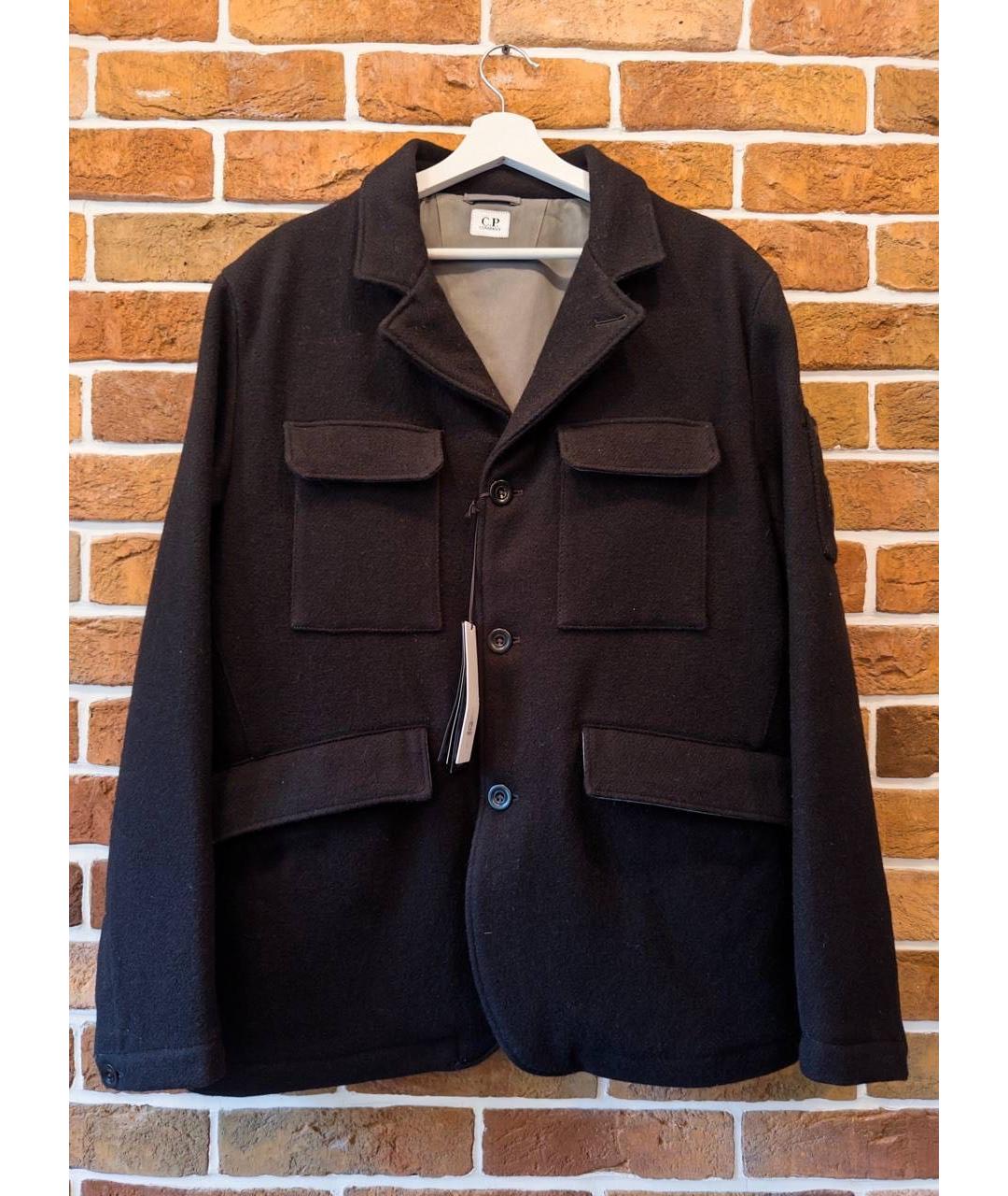 CP COMPANY Черное шерстяное пальто, фото 4