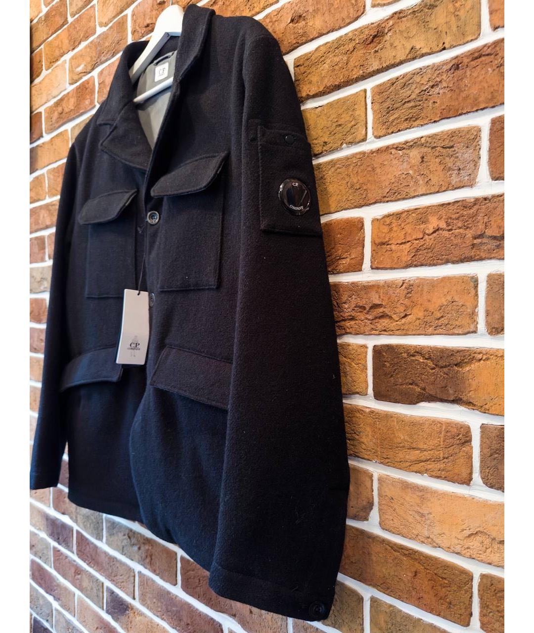 CP COMPANY Черное шерстяное пальто, фото 6