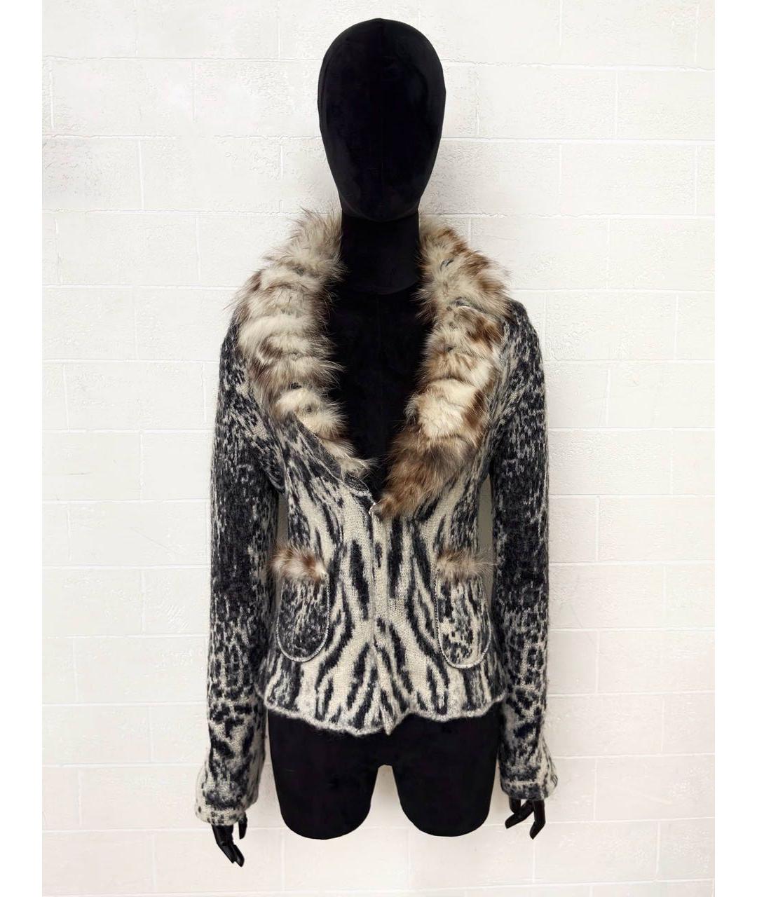 ROBERTO CAVALLI Мульти шерстяной кардиган, фото 3