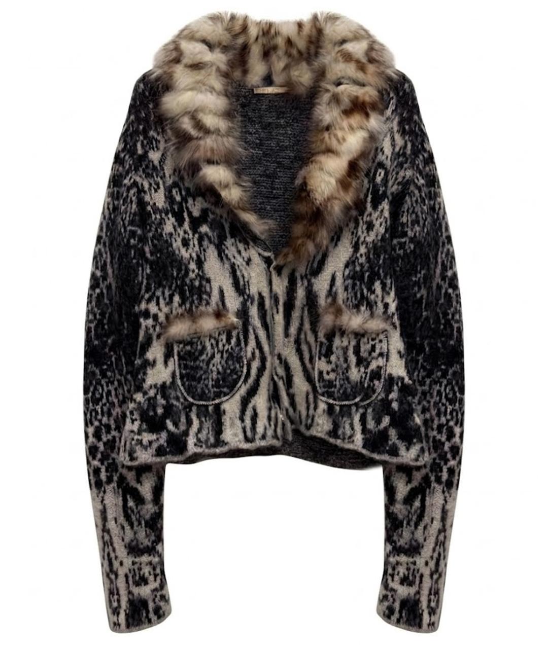 ROBERTO CAVALLI Мульти шерстяной кардиган, фото 1