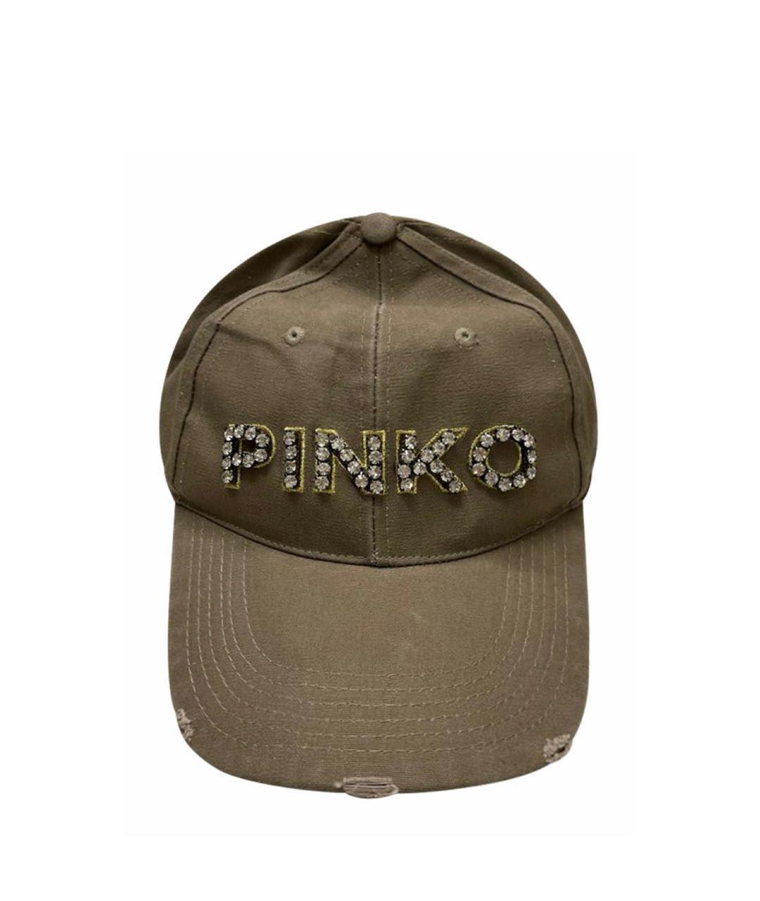 PINKO Хаки хлопковая кепка, фото 1