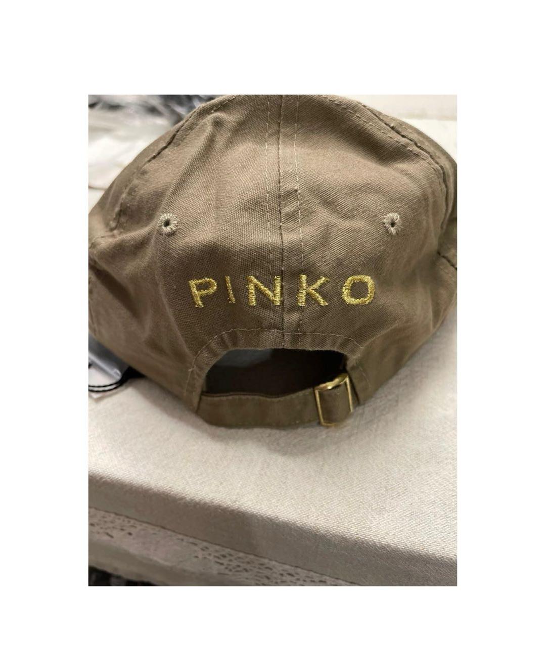 PINKO Хаки хлопковая кепка, фото 5