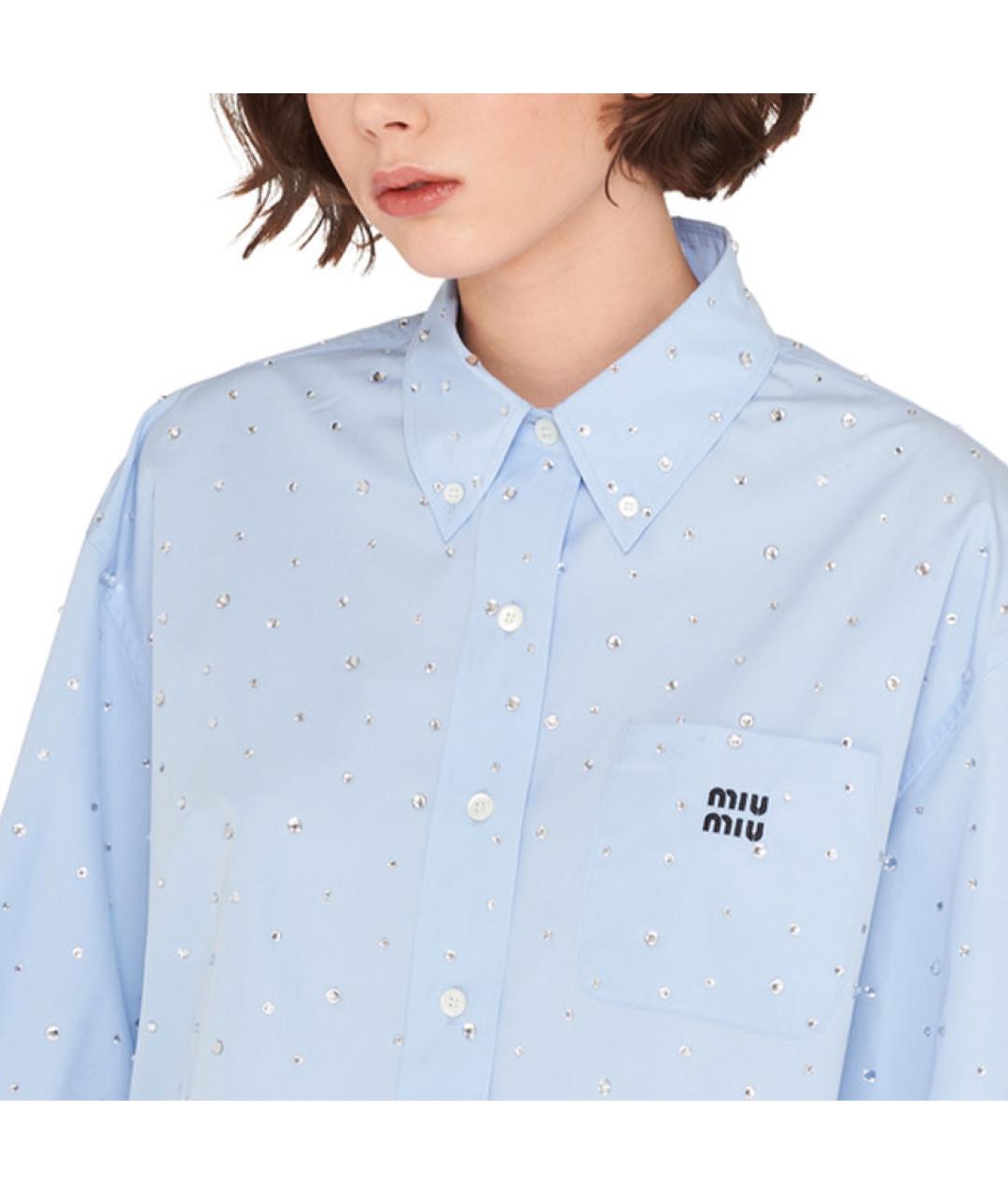 MIU MIU Голубая рубашка, фото 5