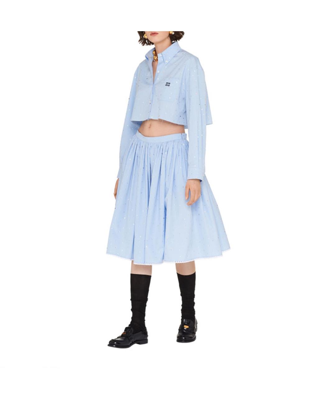 MIU MIU Голубая рубашка, фото 2