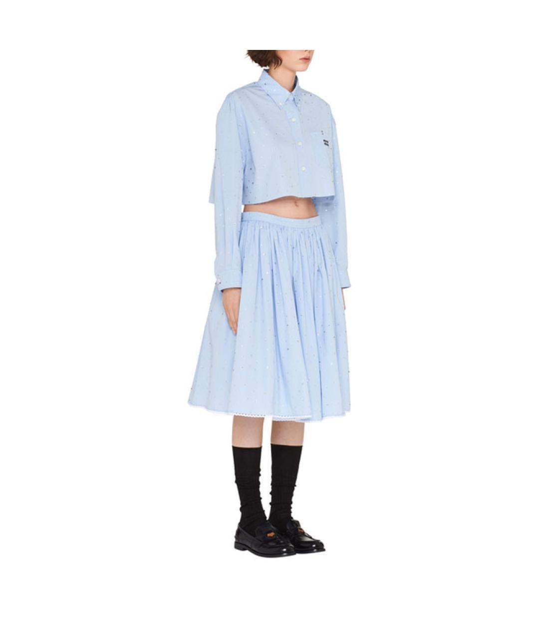 MIU MIU Голубая рубашка, фото 4