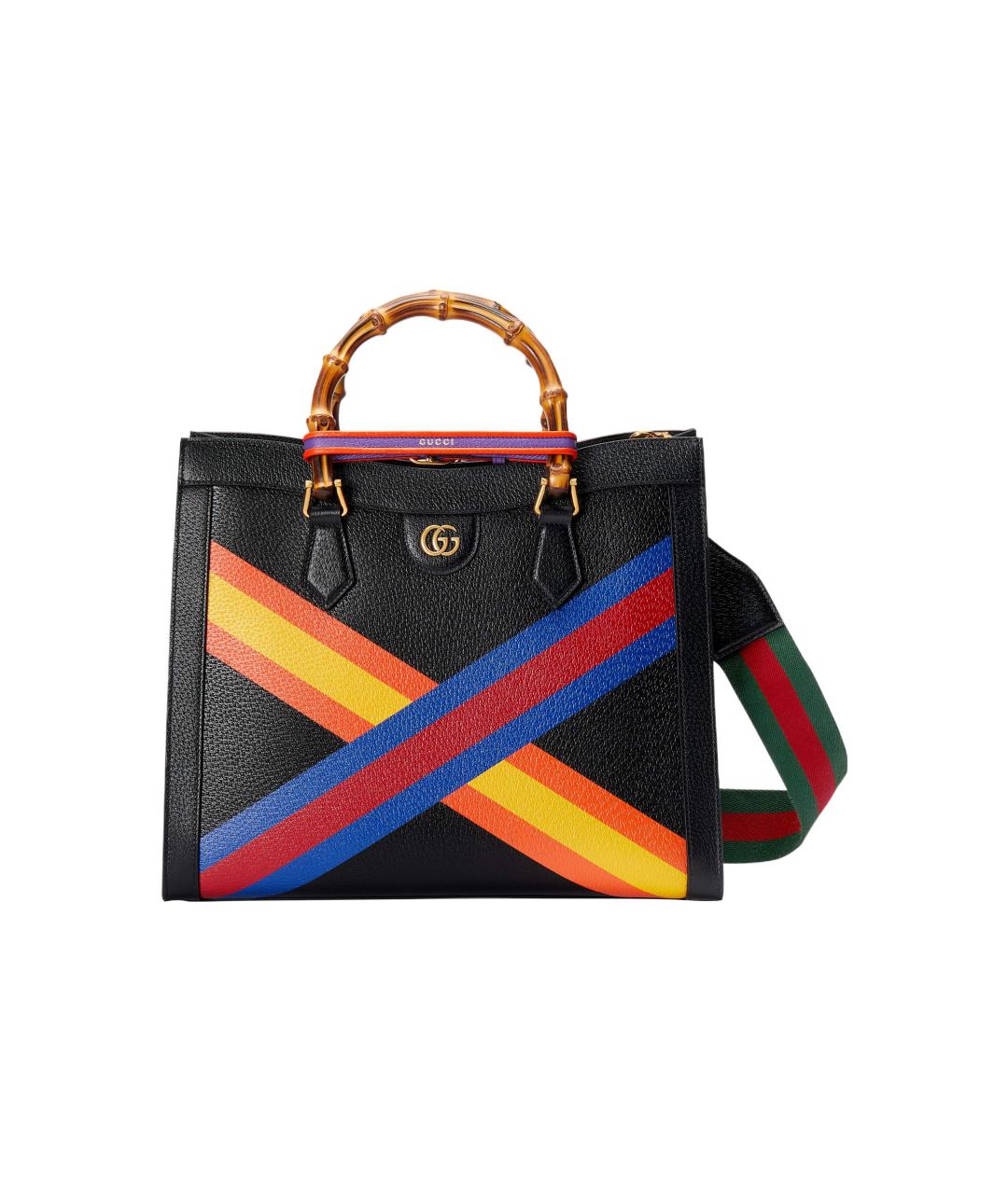 GUCCI Черная кожаная сумка через плечо, фото 6