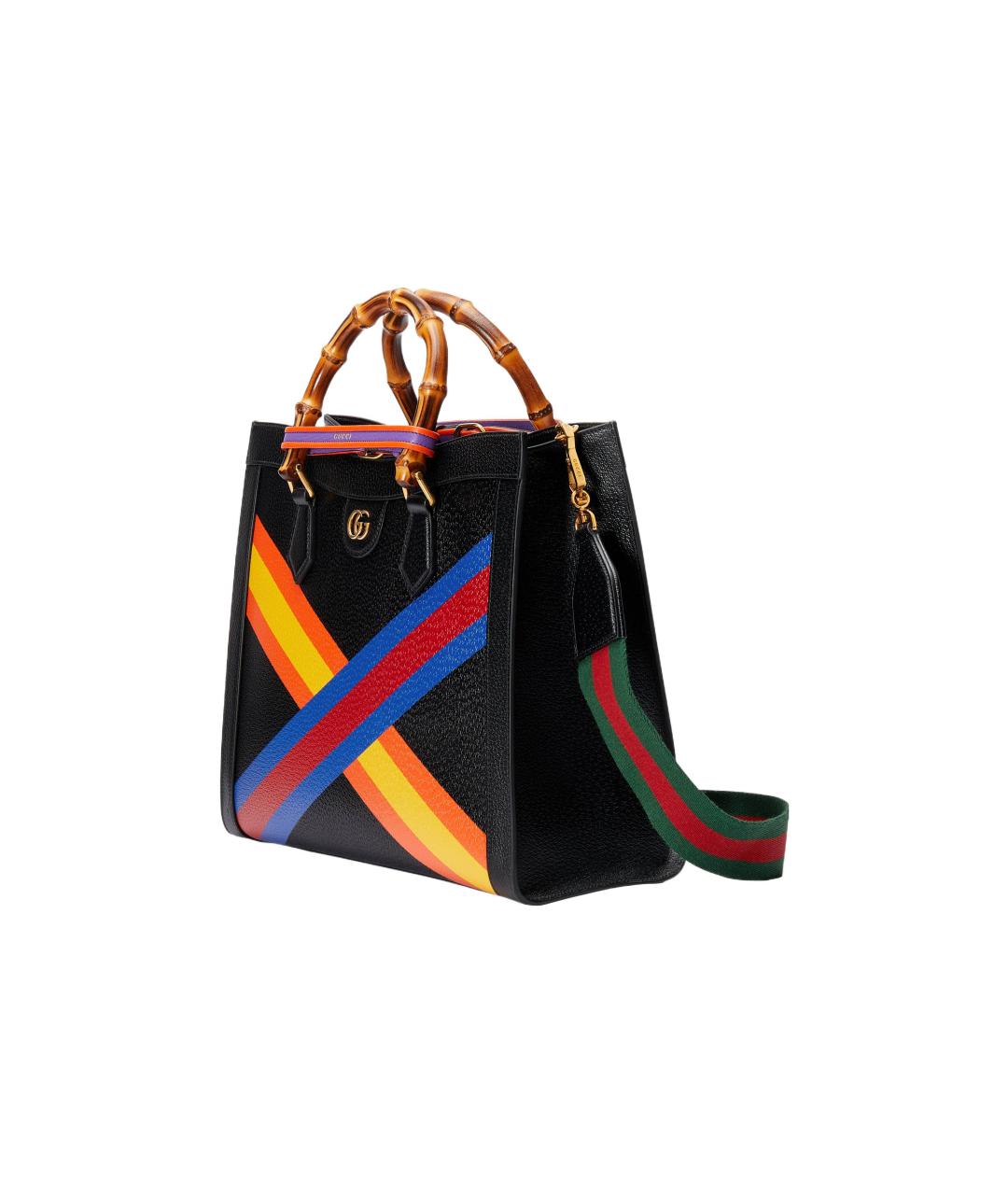 GUCCI Черная кожаная сумка через плечо, фото 4