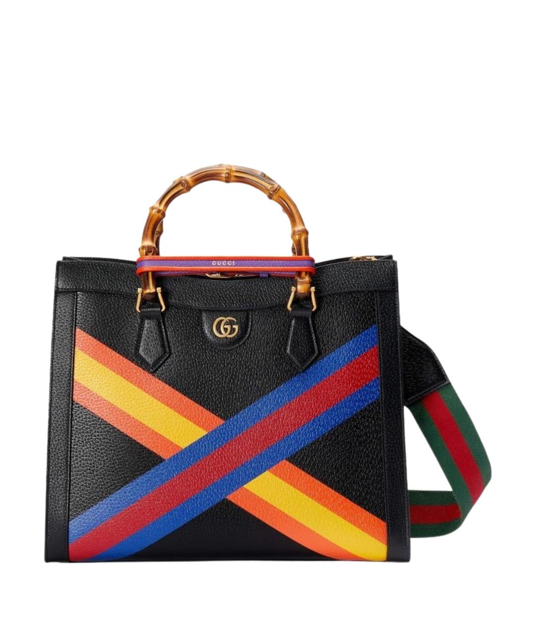 GUCCI Черная кожаная сумка через плечо, фото 1