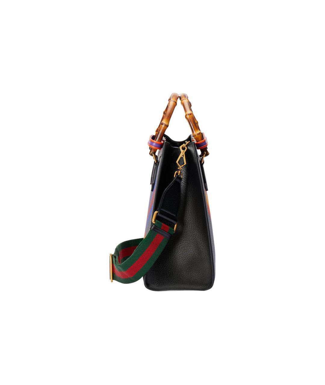 GUCCI Черная кожаная сумка через плечо, фото 5