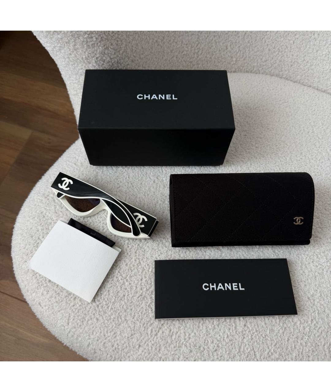 CHANEL Черные пластиковые солнцезащитные очки, фото 5