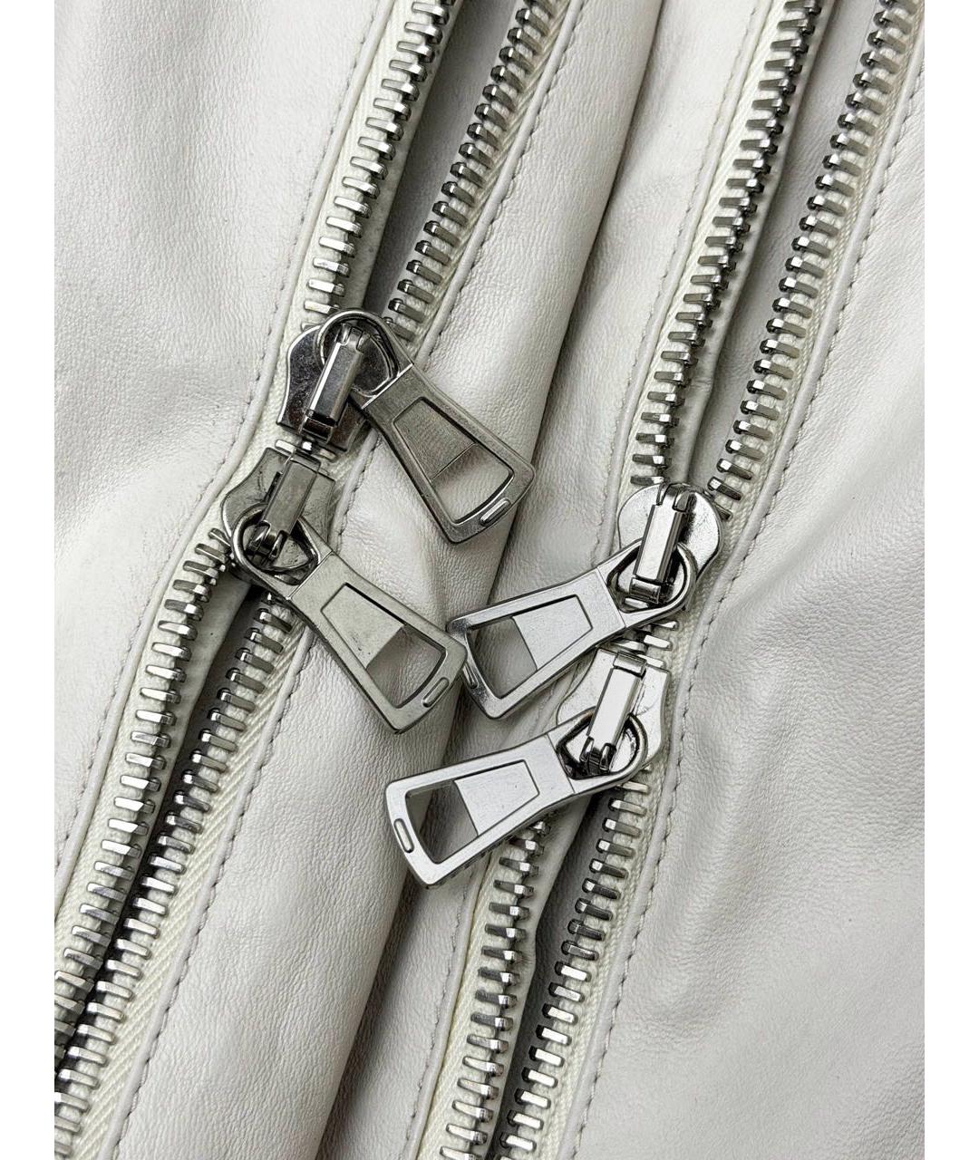 MAISON MARGIELA Белая кожаная куртка, фото 4
