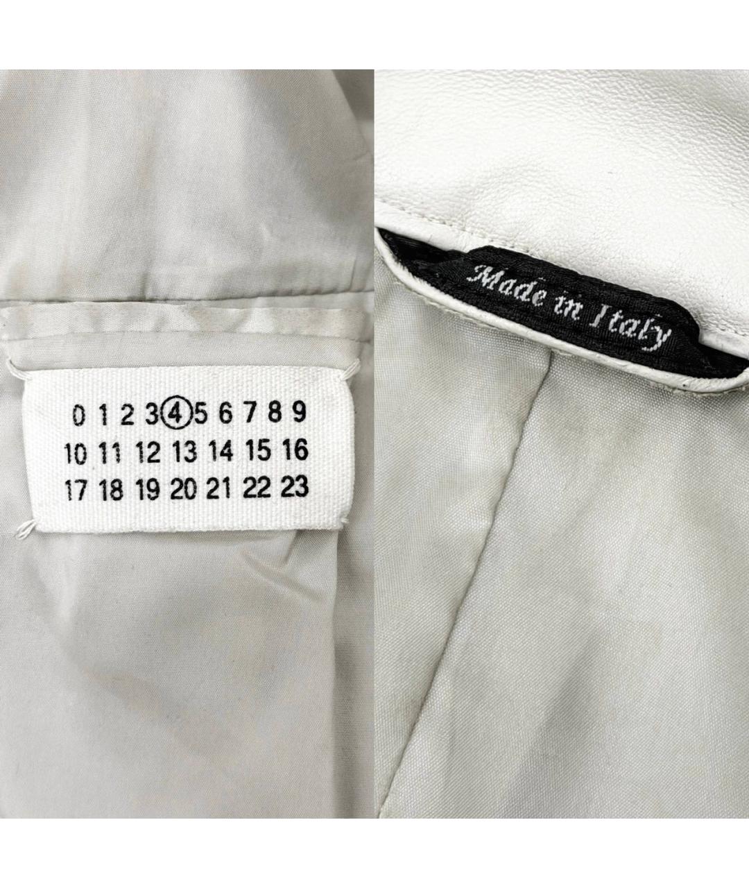 MAISON MARGIELA Белая кожаная куртка, фото 3