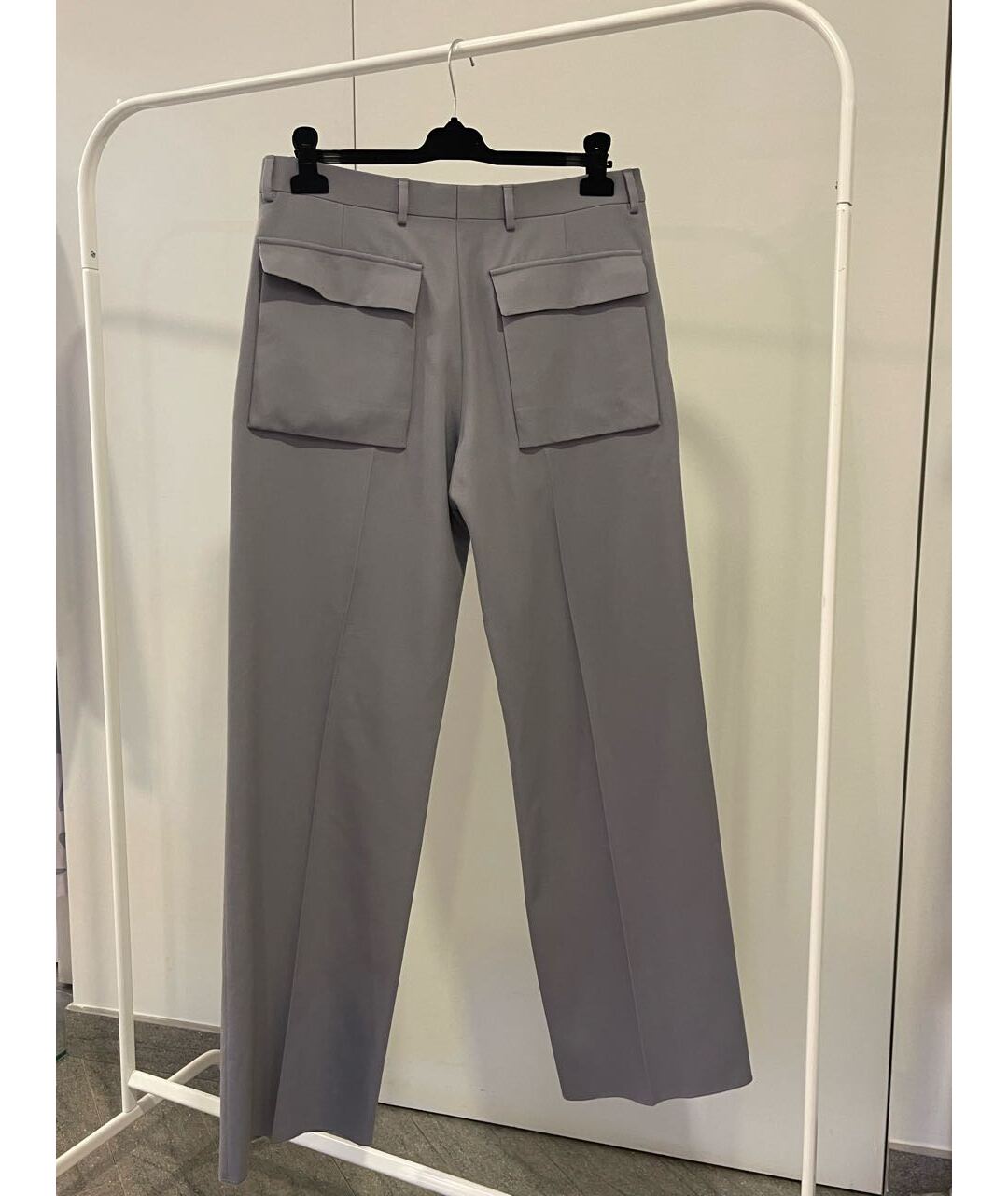 DIOR HOMME Серебряные шерстяные классические брюки, фото 2