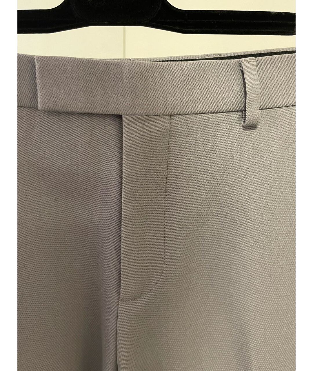 DIOR HOMME Серебряные шерстяные классические брюки, фото 5