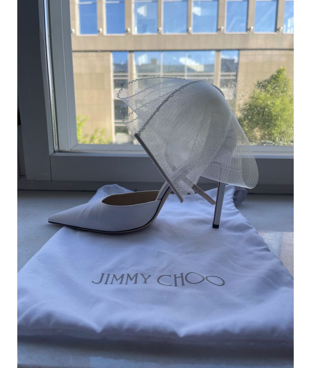 JIMMY CHOO Белые кожаные туфли, фото 6