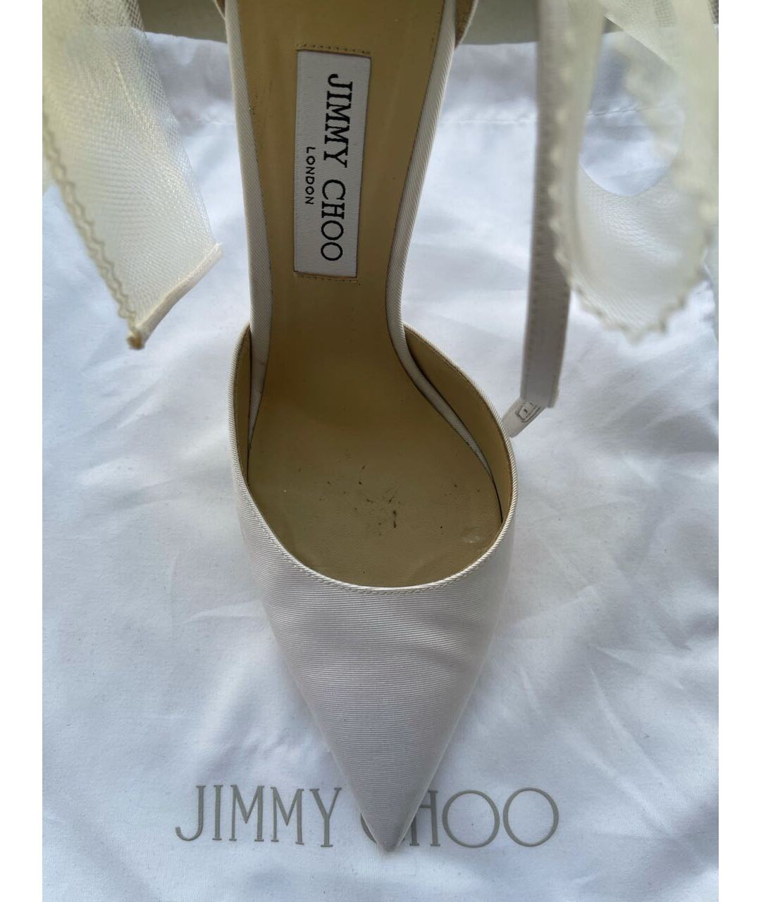 JIMMY CHOO Белые кожаные туфли, фото 5