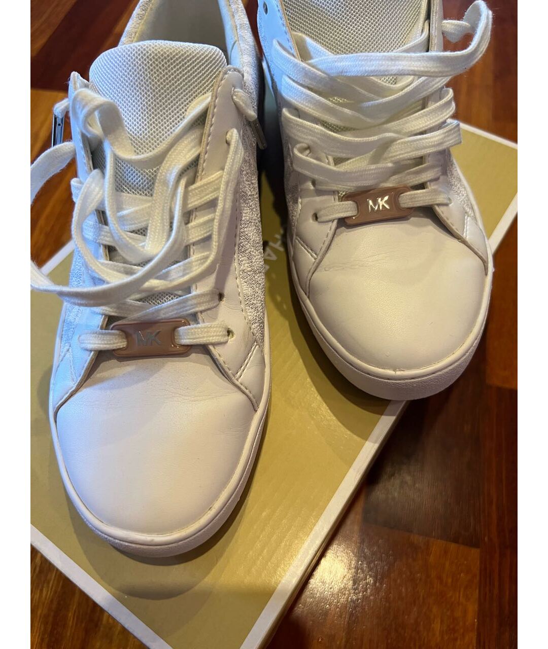 MICHAEL MICHAEL KORS Белые кожаные кроссовки, фото 7